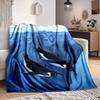 1pc Penguin Iceberg Blanket, Lightweight Flannel Throw Blanket For Sofa, Bed, Travel, Camping, Living Room, Office, Couch, Chair, And Bed