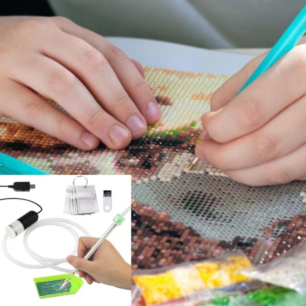 

Craft Electric Gemstones Painting Pen Automatic Painting Drill Pen Bedroom фіолетовий
