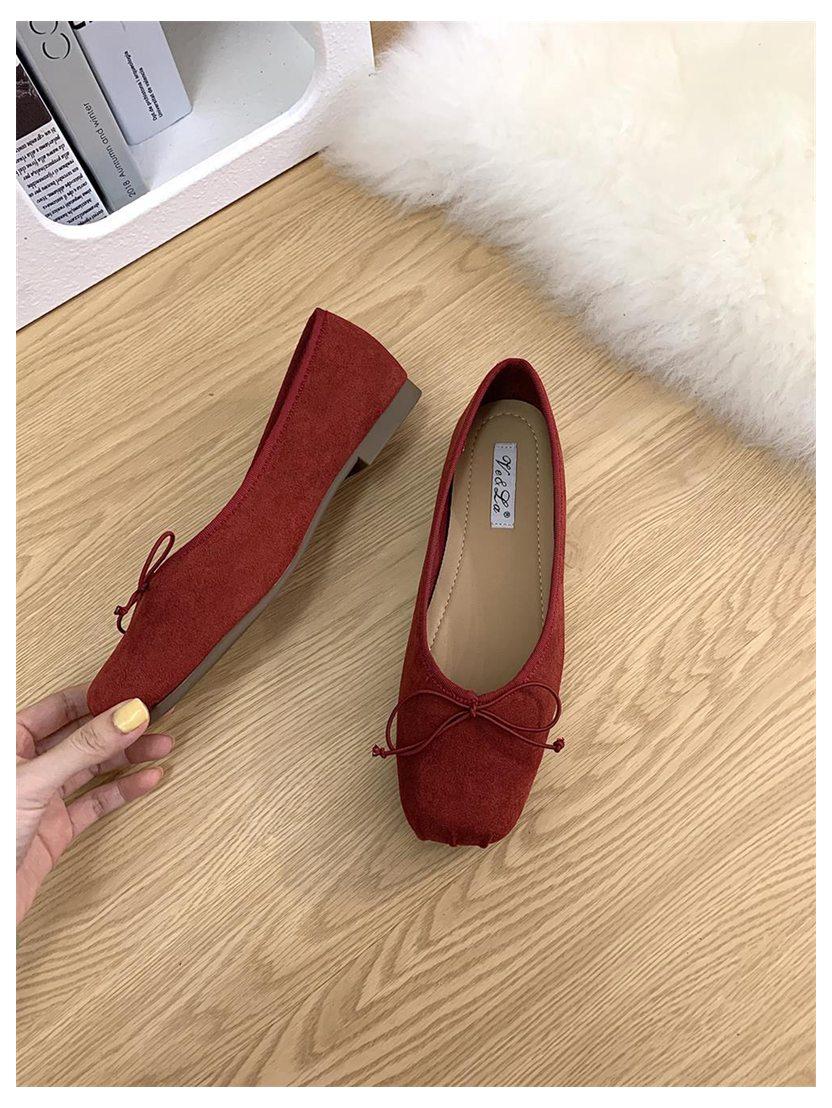 

Candy Color Flat Ballet Shoes Fashion Bow Knot Autumn 2025 Pregnant Women Flats Casual Loafer Female Dress Ballerina Shoes Mujer 35