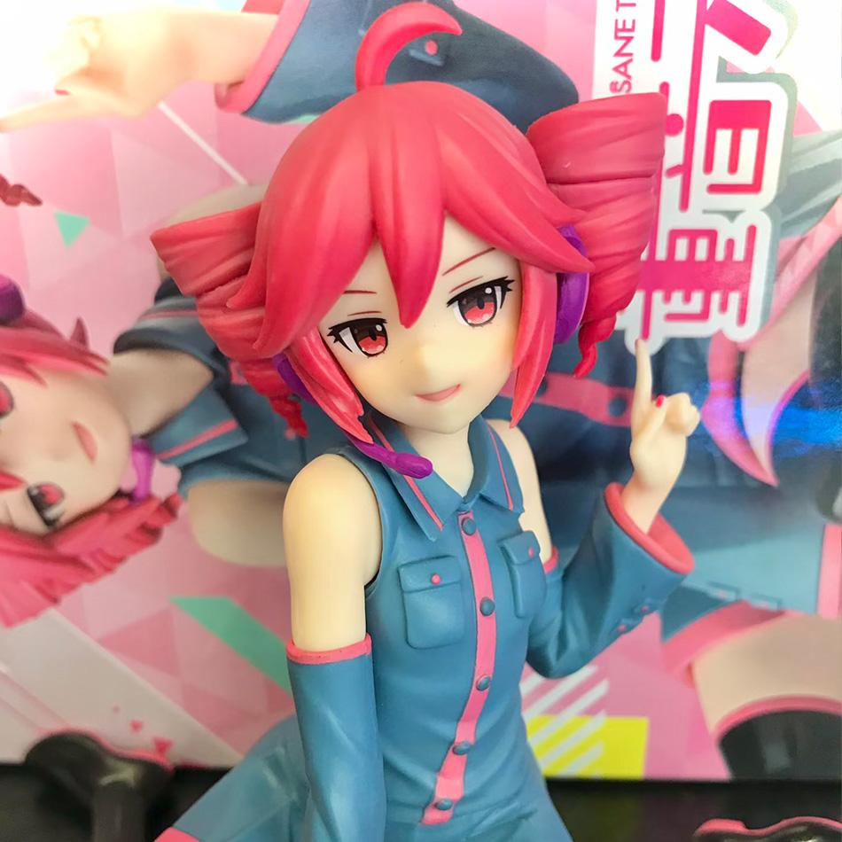Kasane Teto Twin-Tail Anime Girl Figure Set – 2PCS PVC Collectible Dolls with Two Poses, Cute Character Statues for Desktop Deco