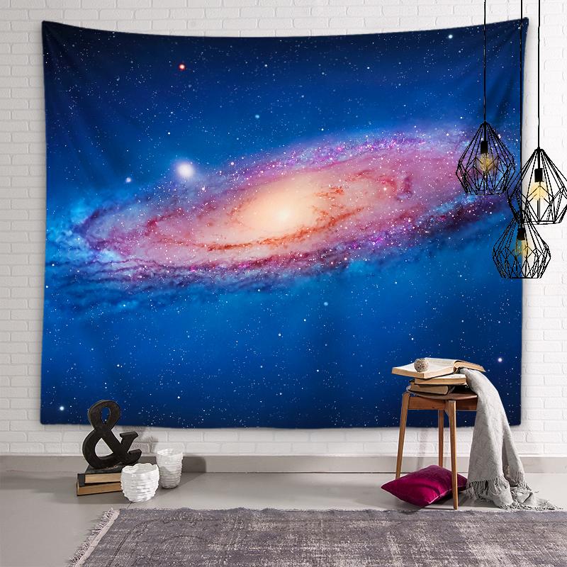 Mysteriöse Milchstraßen-Galaxie Wandteppich Schwarzes Loch Planet Wandkunst Dekoration Schlafsaal Ästhetik Wohnzimmer Schlafzimmer Heimdeko