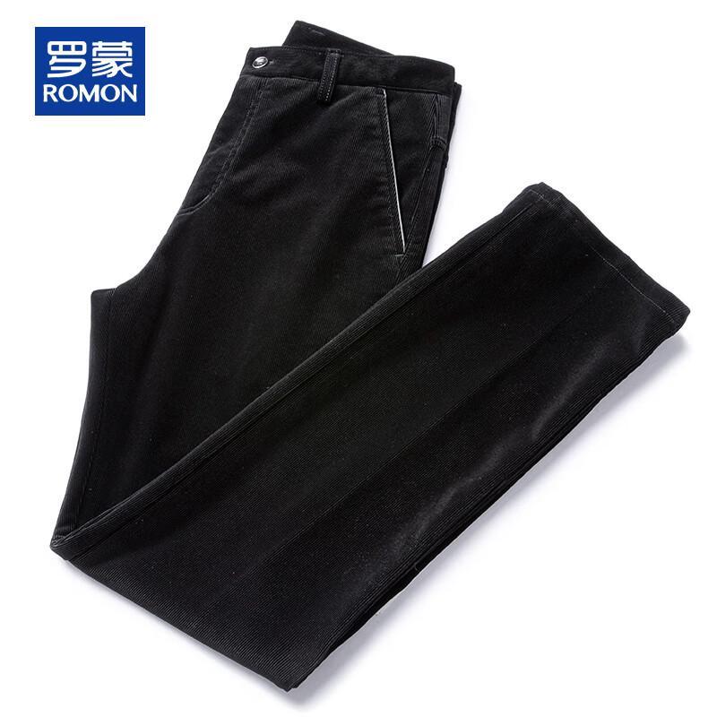 ROMON Men's Corduroy Straight Leg Casual Pants