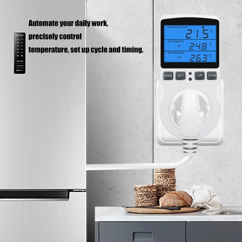 User Friendly Intelligent Temperature Control Outlet Plug With Backlit Display Suitable For Precise Heating And Cooling