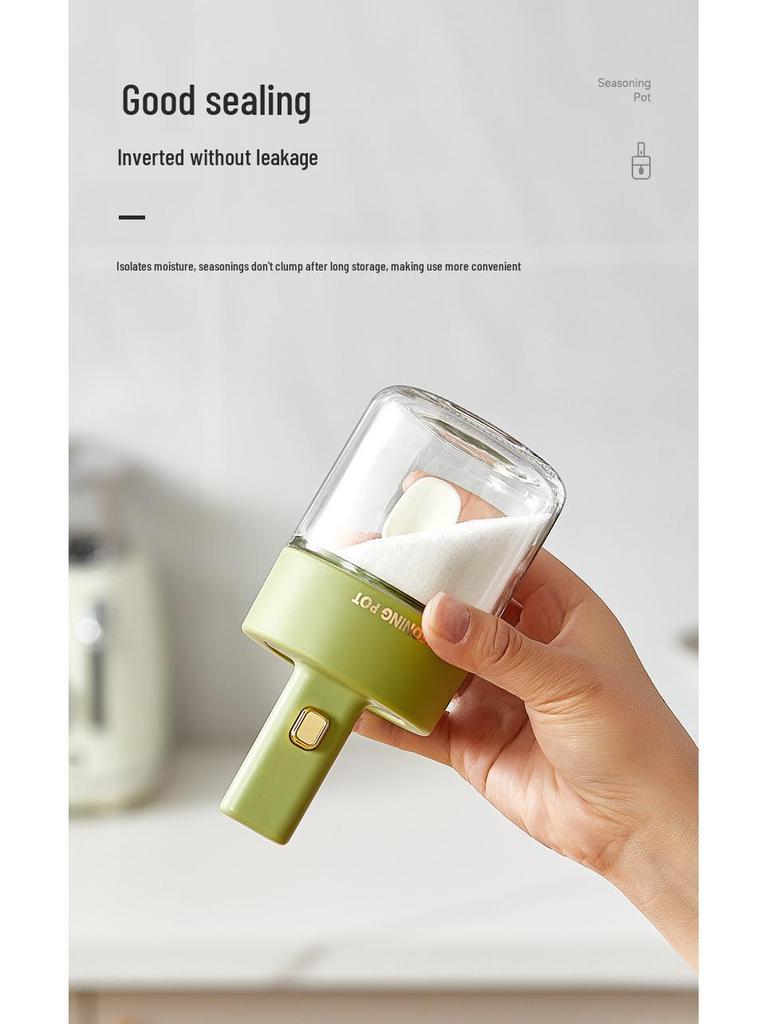 Telescopic Glass Seasoning Spoon and Jar Set for Kitchen and Home