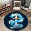 Cozy Round Floral Multicolor Carpet, Non-Slip Floor Mat for Nursery