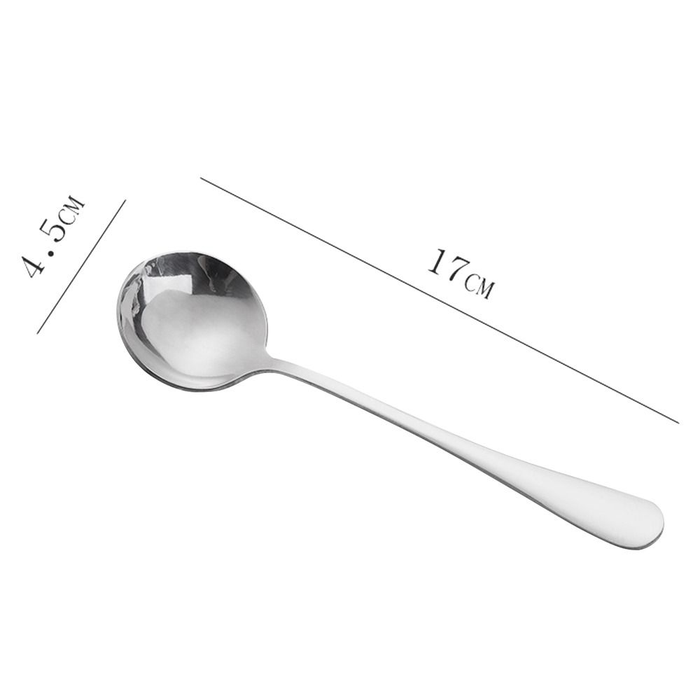 1Pcs Durable Stainless Steel Soup Spoons Dishwasher Tableware Stirring Spoon 17cm Coffee Kitchen Tool for Dessert Coffee