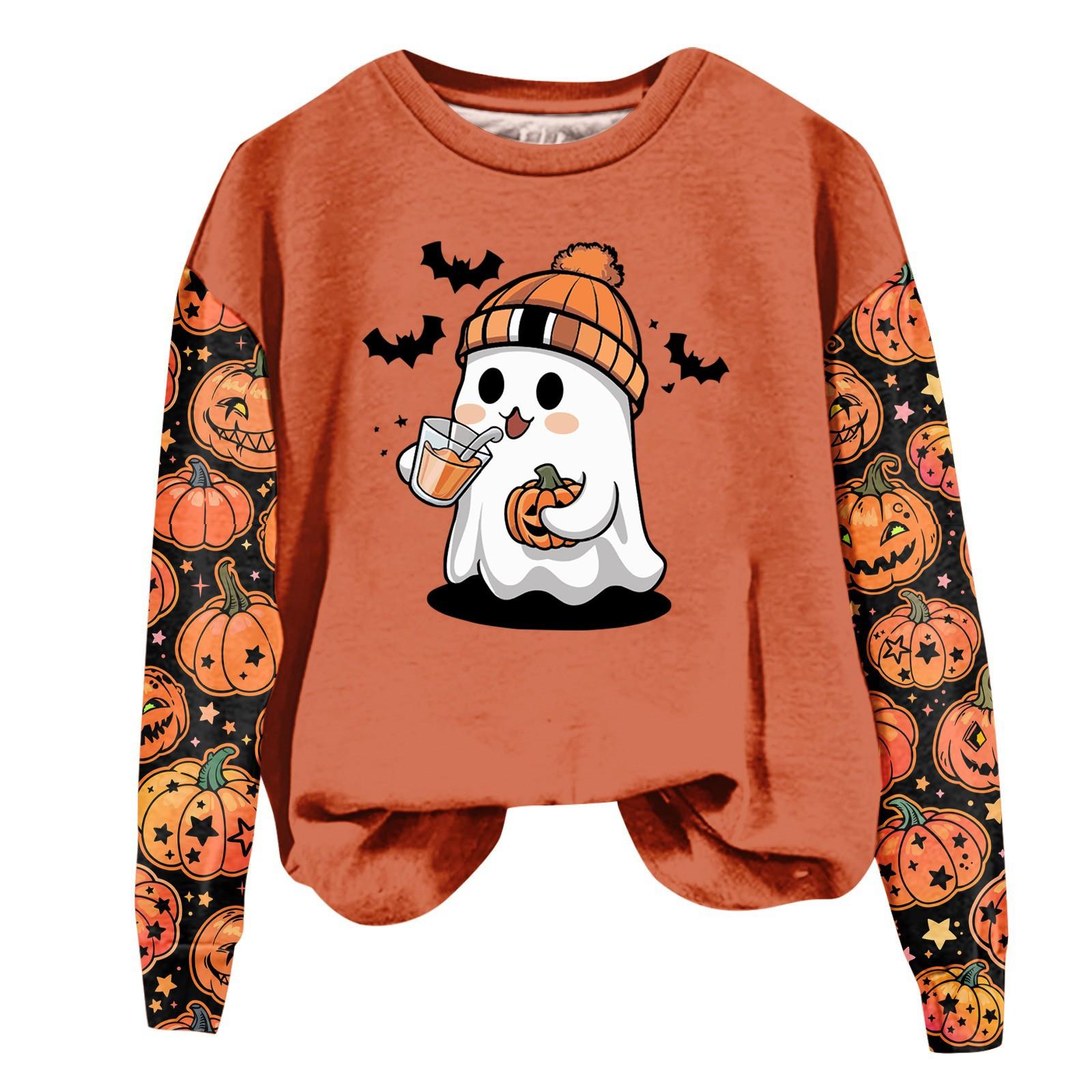 

Женские осенне-зимние топы, женская толстовка с длинными рукавами, повседневные флисовые топы с круглым вырезом, свободный крой, половер XXXL оранжевый