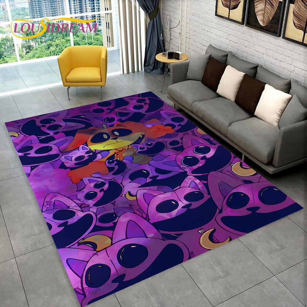 Niedliche S-Lächeln C-Kreaturen Nickerchen Bastel-Einhorn Cartoon Teppich Teppich für Schlafzimmer Wohnzimmer Zuhause Sofa Dekoration, Kinderdekor Fußmatte