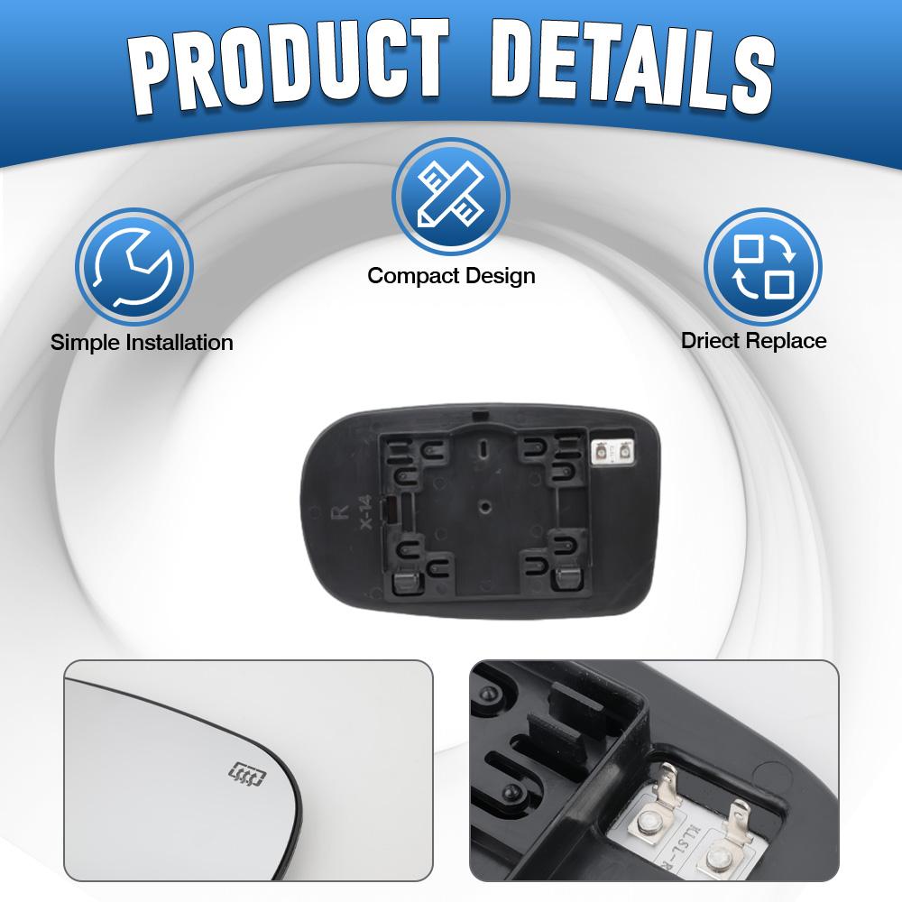 Vetro Lente Specchietto Retrovisore Laterale Riscaldato Sinistro/Destro Per Chrysler 300 Dodge Charger 2011-2026 68101147AA 68101146AA