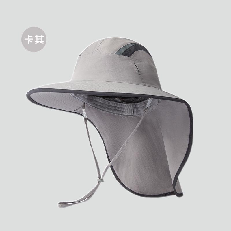 Outdoor UV protection women's sun hat big brim sun protection hat men's sun hat face protection neck fishing hat