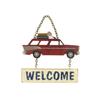 Keystone Nostalgic Deco WELCOME Sign CD Red H14×W17×D0.6cm DE015592