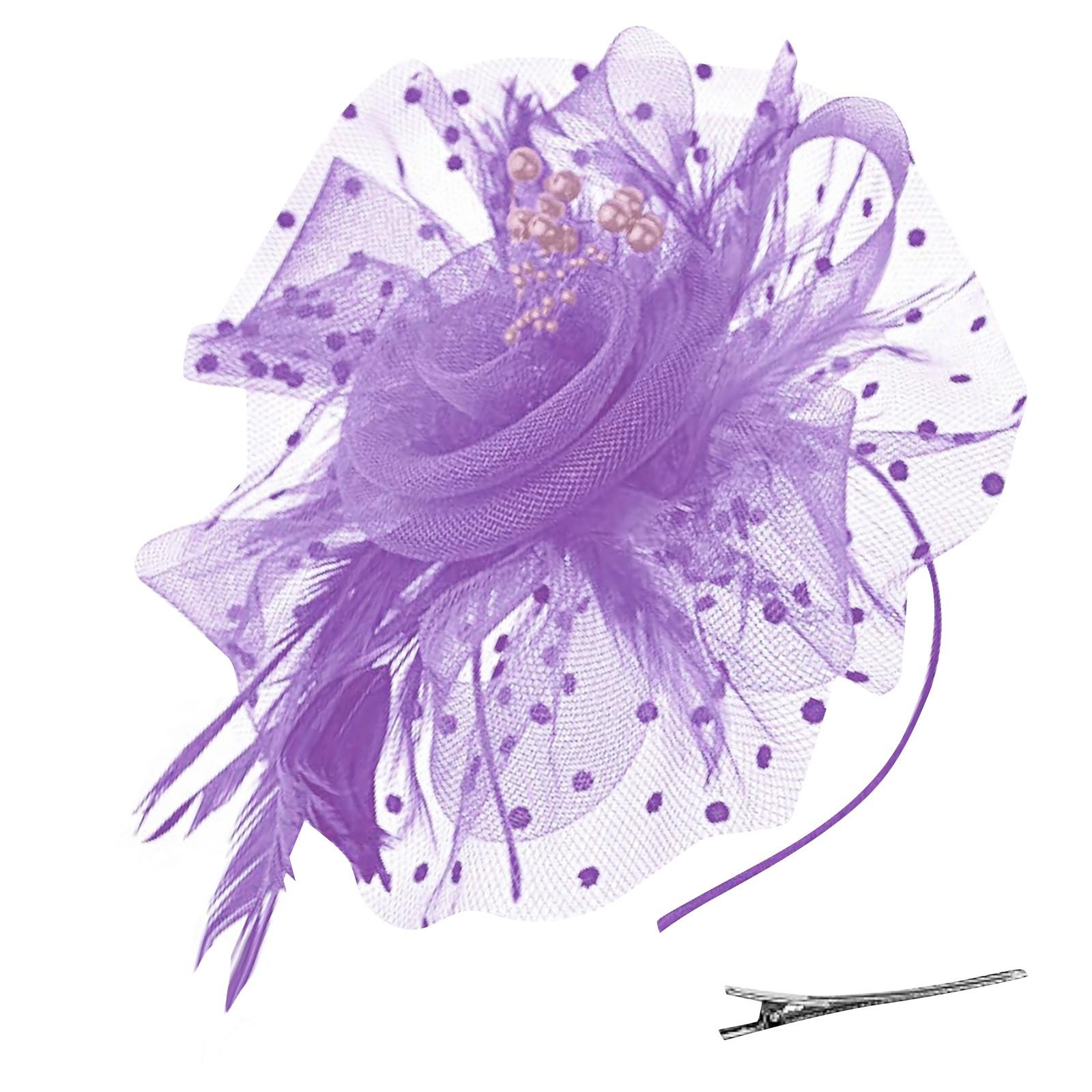 

Свадебные аксессуары для волос Сетка из перьев Цветочный головной убор Аксессуары для волос Обруч для волос Заколка для волос One Size