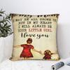 Happy Mother's Day Pillowcase Polyester Cushion Cover Letter From Daughter Throw Pillow Case Cover Living Room Zippered 45*45cm