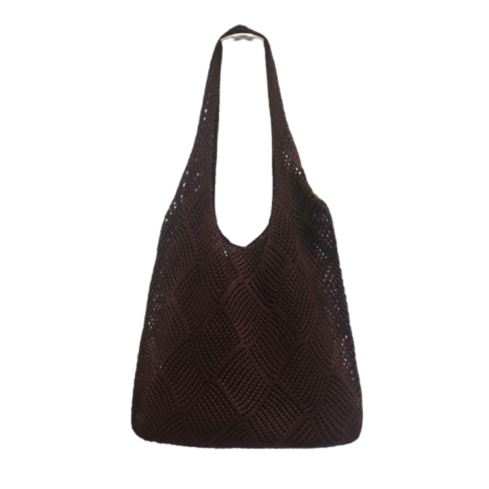 Large Capacity Women Shoulder Bag Fashion Shopping Tote Big Purses Knitted Handbag  Travel