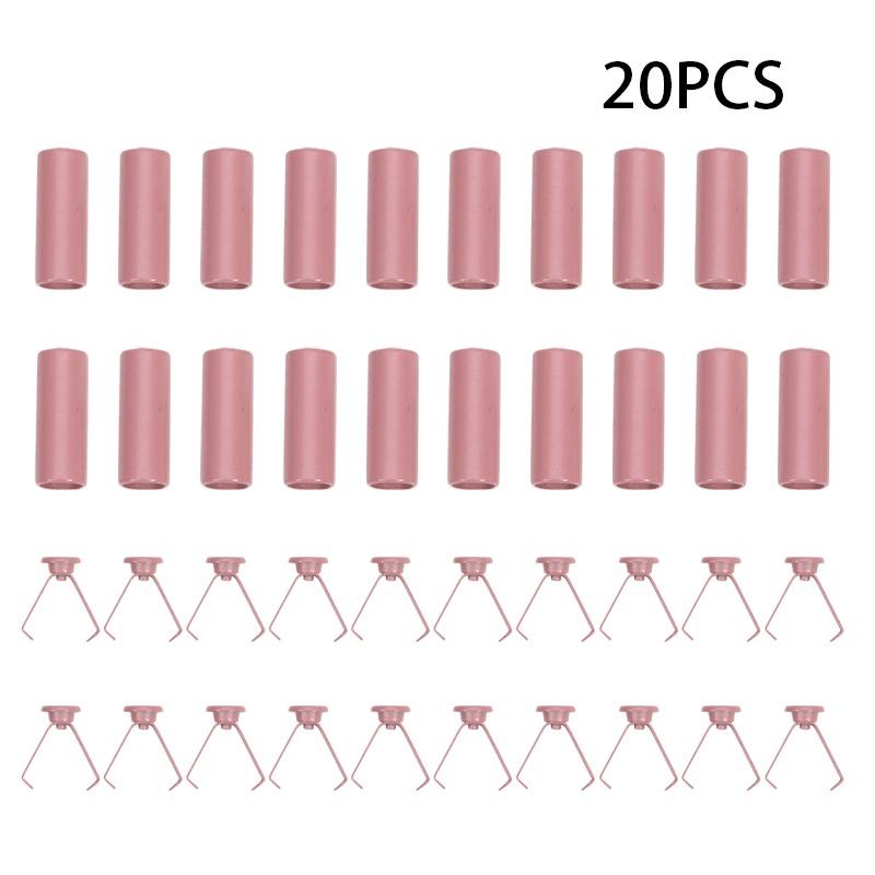 20 Sets Metal Rope Ends Stopper Button Cord End Lock Cap Hanging Bell Buckle DIY Bag Shoes Garment Lanyard Accessories