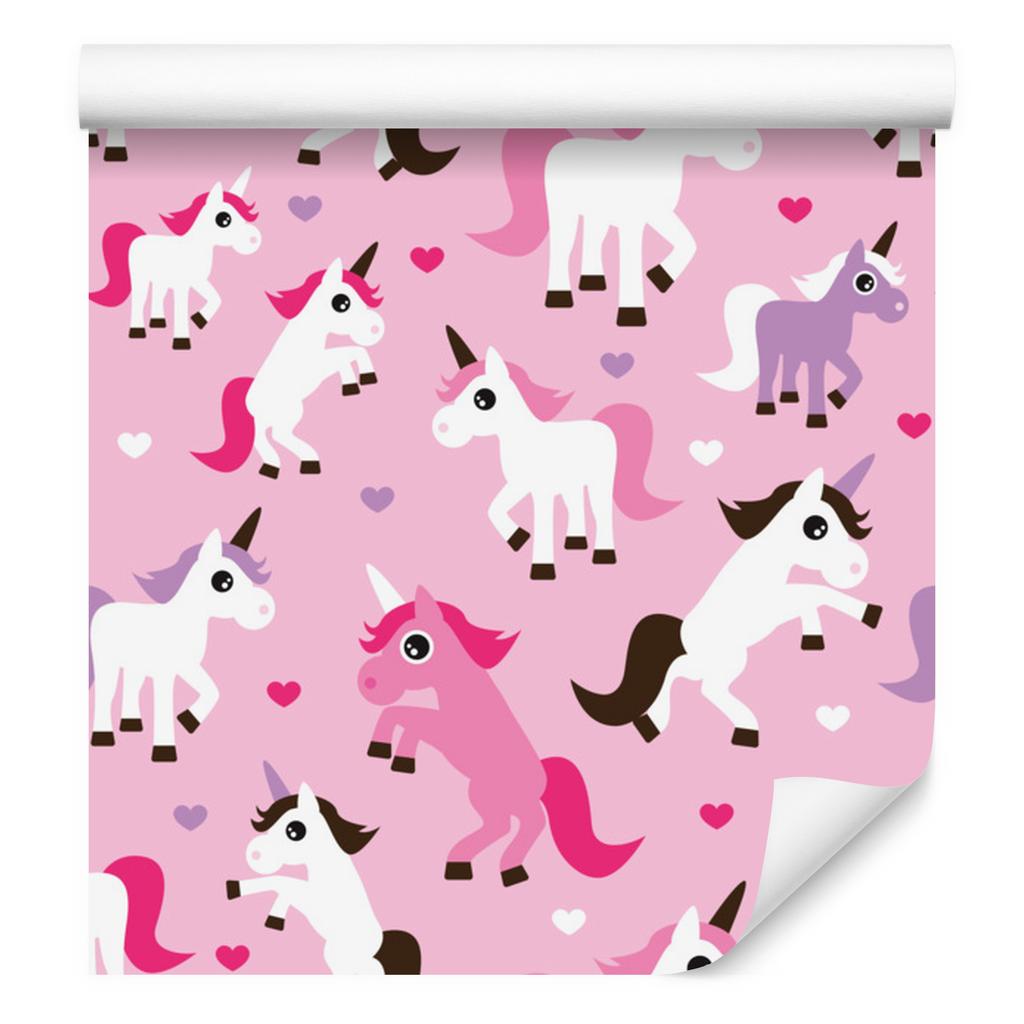 Unicorns and Hearts Wallpaper for Living Room and Bedroom 50x1000