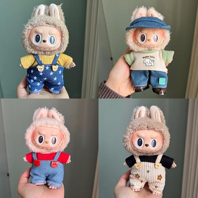 For 17cm Labubu Doll Clothes Fashion Clothes Hoodies Doll Clothes Color Match Hoodies Dolls Accessories Cute Decoration Little Cloths