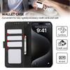 ABEEL For iPhone 16 Case Color Splicing Leather Flip Phone Cover RFID Blocking