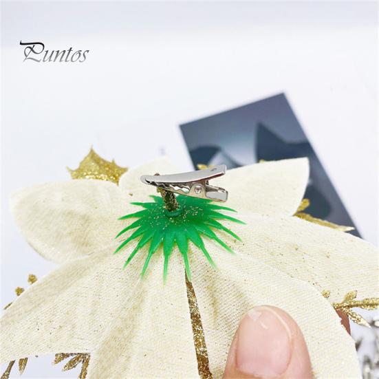 

10 шт. Рождественские цветы Весенние зажимы Мини-металлические зажимы Эластичные нержавеющие легкие многоразовые без деформации Рождественская елка Цветочный орнамент Фиксированный