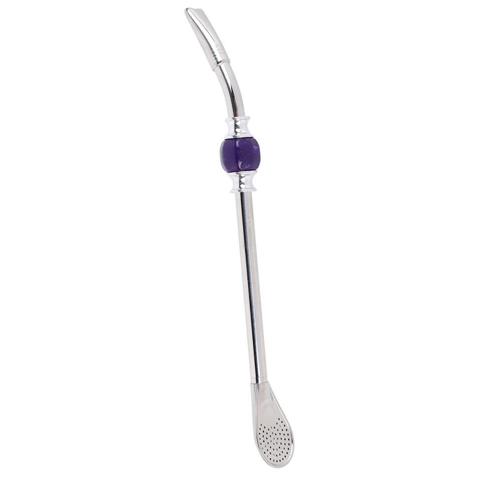 Filter Tip Stainless Steel Straw Spoon Drinking Filter Spoon Straw  For Gourd Drinking