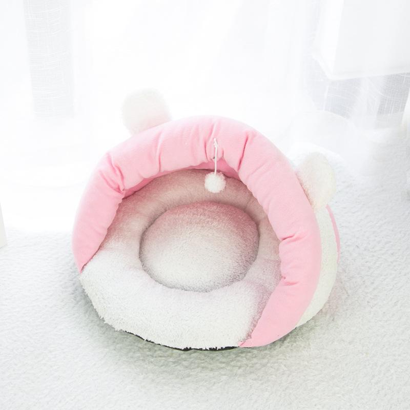 

Гнездо для кошек «Уши кролика» можно использовать в любое время года. Полный набор кошачьих лежаков. Закрытые вольеры. Товары для домашних животных. S (36 * 36 * 22)