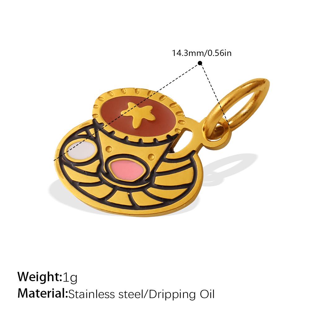 Colorful Enamel Beverage Pendant - Sweet Girl Fashion Jewelry