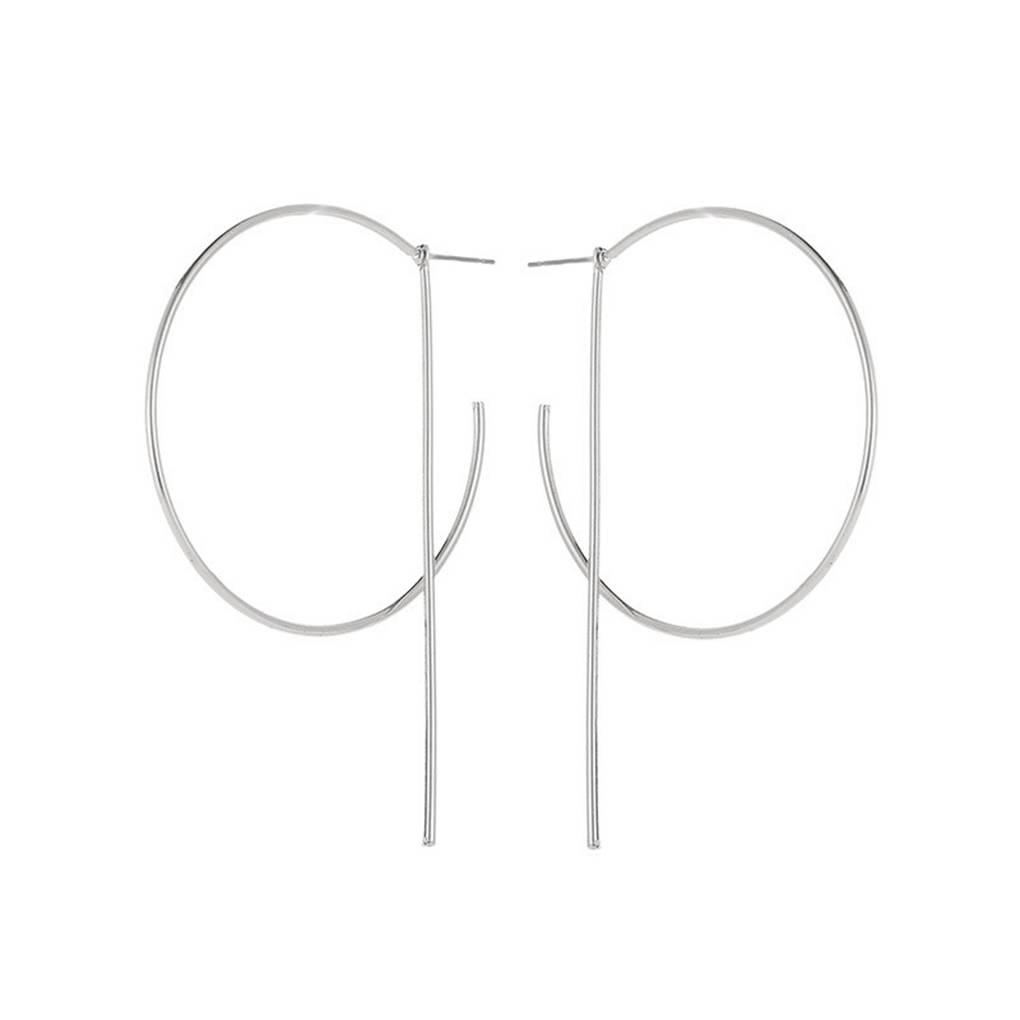 

1 Pair C Shape Geometric Round Earrings for Women Wedding Girl Prom Jewelry