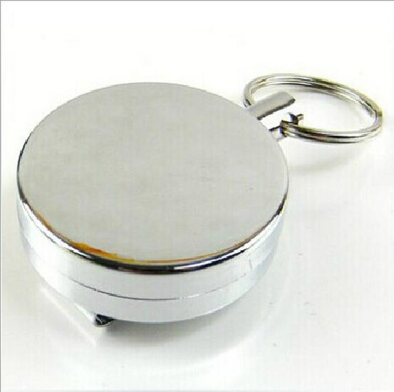 4cm Metal Retractable High-Rebound Steel Keychain with Anti-Theft Features Key Ring