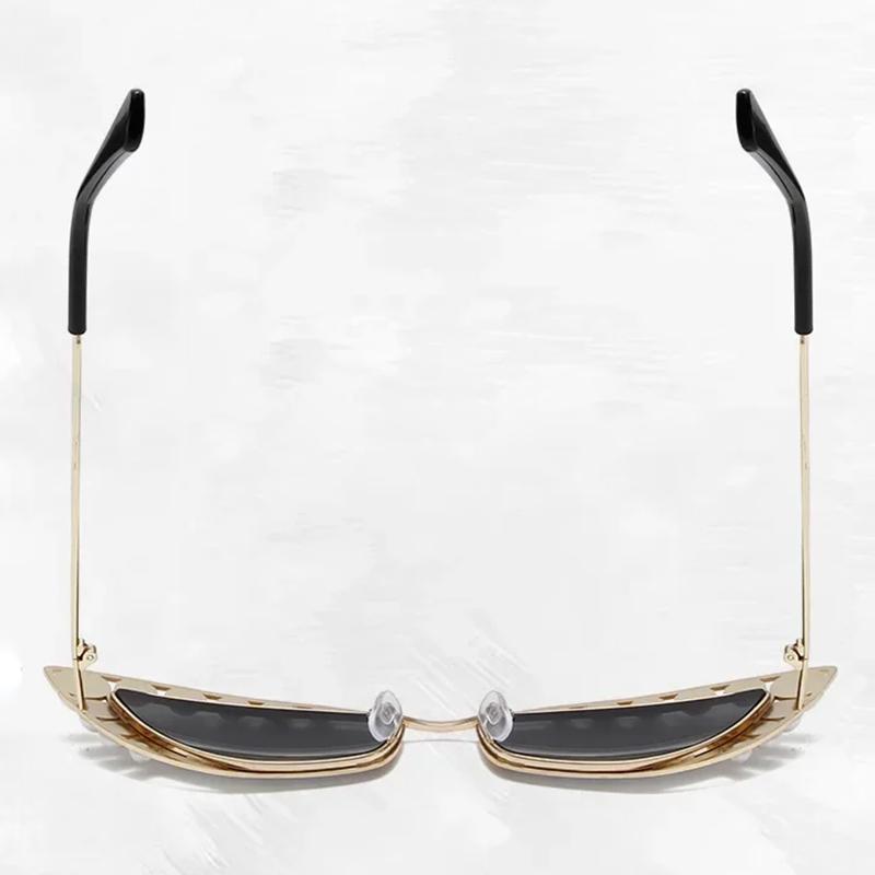 Non-polarized European American Style Women Sunglasses Cat Eye Shape Pearl Decoration Women's Sun Glasses