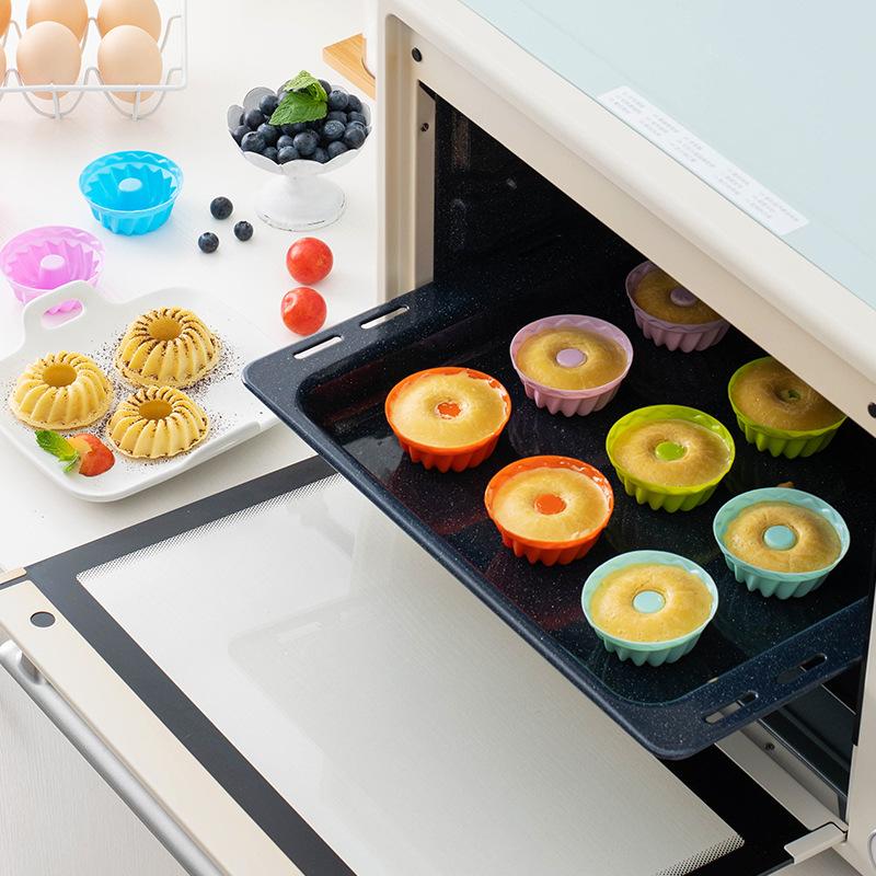 1/3/5Pcs Silicone Cake Molds Muffin Cake Cups Egg Tart Cupcake Dessert Baking Mold Bakeware Tools Color Random