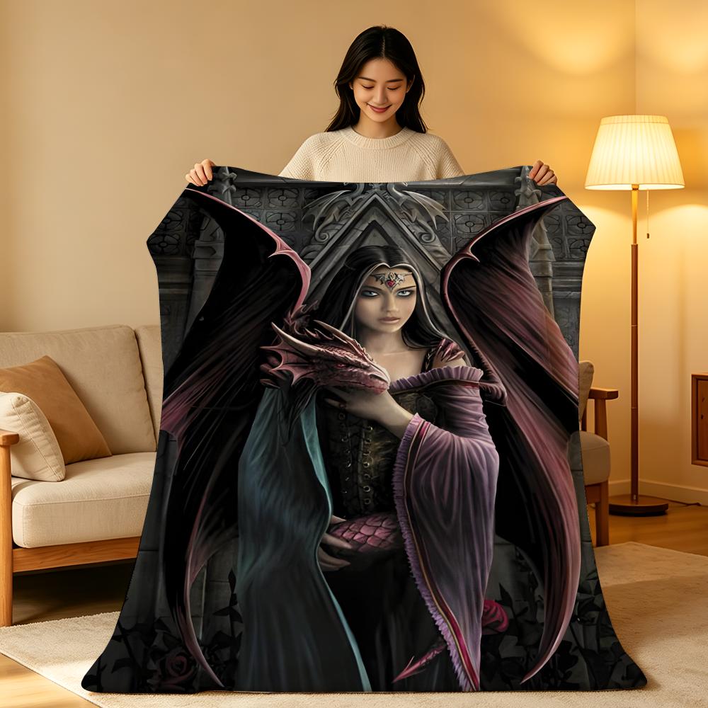 Artist A-Anne S-Stokes C-Collection Throw High-Density Short Plush Blanket Soft Skin-Friendly for Sofa Nap Room