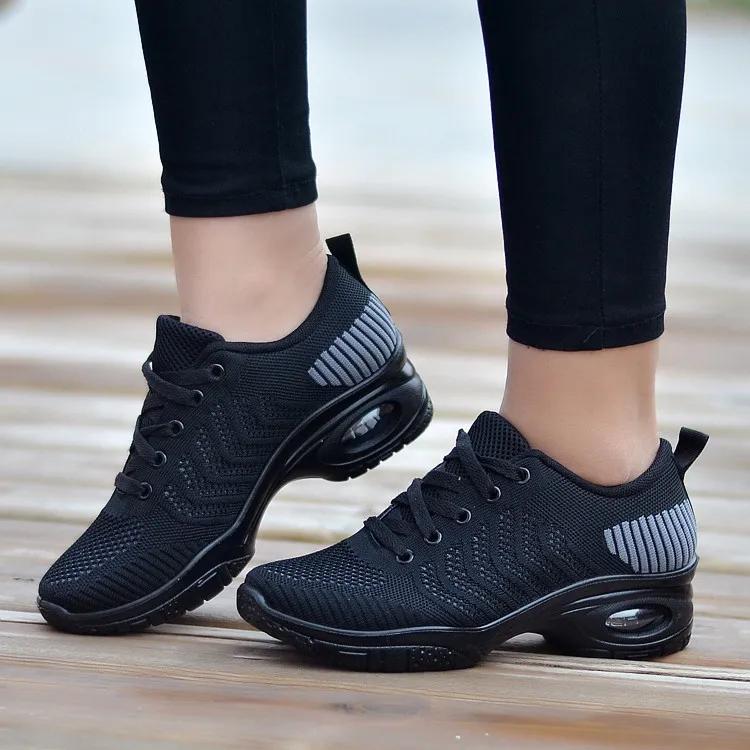 

Модная танцевальная обувь Современная квадратная женская обувь для танцев для женщин Тренировки Спортзал Бальные танцы Девочки Джазовые кроссовки Плетеная спортивная обувь 35 серый