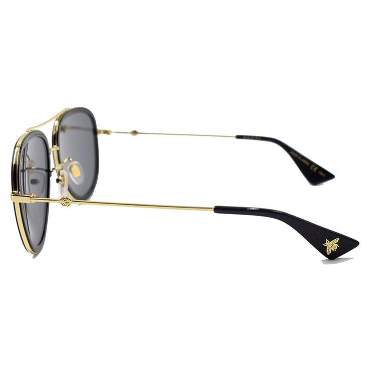 Gucci Excellence Dual-Sided Bee Series Modern Business Travel Edition High-Definition Gentleman Pilot Style Sunglasses Men sunglasses GG0062S-001