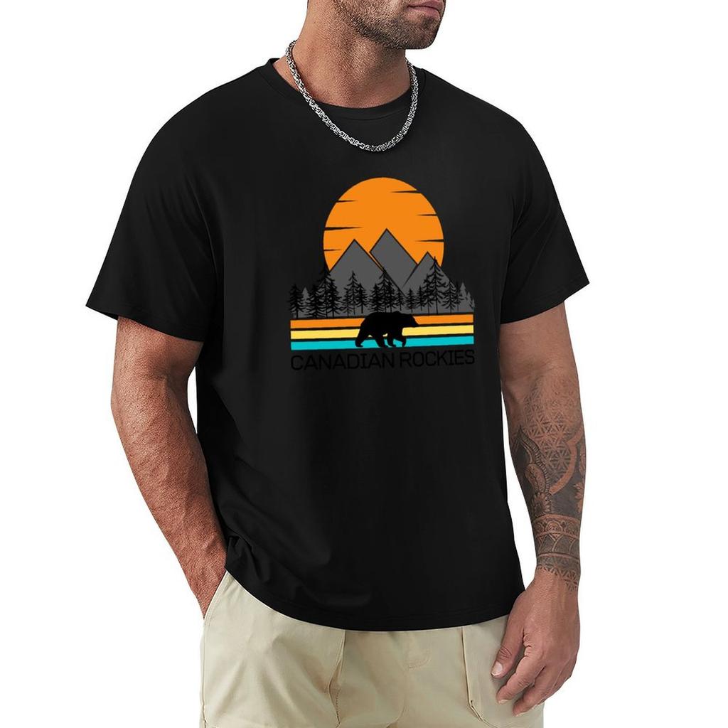 Vintage Canadian Rockies Tshirt Casual Loose Daily Wear Tshirt