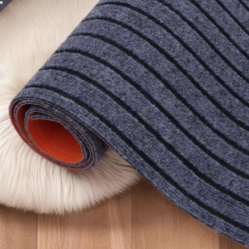 Seven-Striped Non-Slip Waterproof Floor Mat: Full Coverage for Kitchen and Entryway.