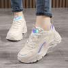 Autumn and Winter Brand Women's Shoes Black Leather Waterproof Casual Sports Shoes Versatile Soft-soled Dad Shoes Non-slip Travel Shoes