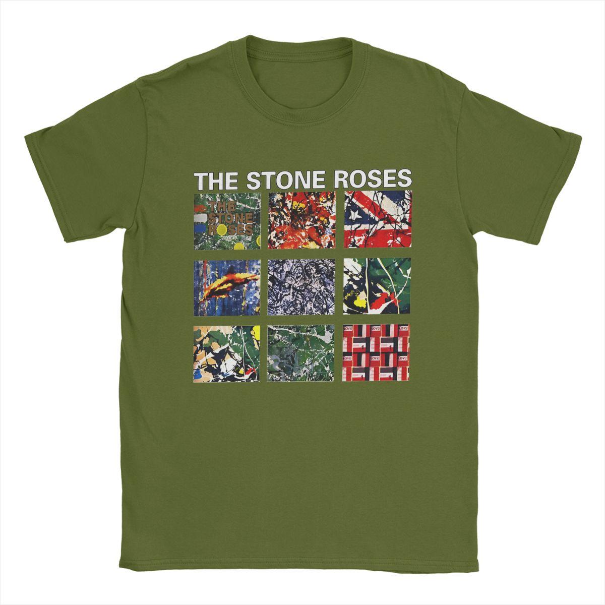 

Men s T-Shirt Rock The Stone Roses Band Casual 100% Cotton Tee Shirt Short Sleeve T Shirts Round Collar Clothing Plus Size 4XL