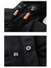 Men's Winter White Duck Down Jacket - Trendy, Loose Fit, Multi-Pocket Workwear Style