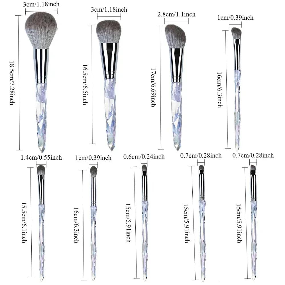 Professional Makeup Brush Set 9PCS High Quality Aesthetic Beauty Eyeshadow Blush Brushes for Makeup Lovers