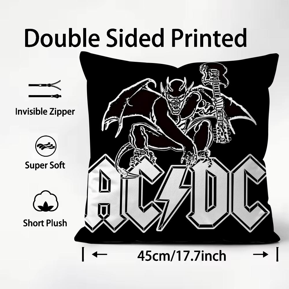 Band A-AC D-DC Cushion Cover Comfortable Reversible Pillow Cover Ideal for Car Sofa Bedroom & Beyond