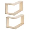 Schwebende Eckregale Holz-Wandregal L-förmiges Wandmontiertes Eck-Displayregal für Wohnzimmer Schlafzimmer Badezimmer