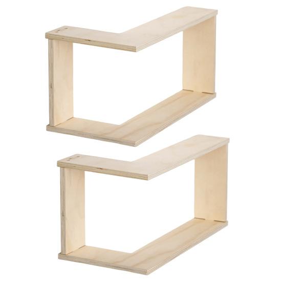 Schwebende Eckregale Holz-Wandregal L-förmiges Wandmontiertes Eck-Displayregal für Wohnzimmer Schlafzimmer Badezimmer