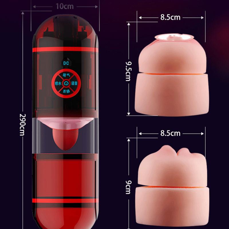 Sex Male Masturbator Deep Throat Penis Suck Massage Realistic Voice Vagina Licking Tongue Vibrator Masturbation Cup