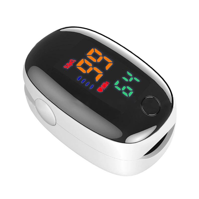 LK89 FDA Certified White Round Pulse Oximeter: Heart Rate & Blood Oxygen Monitor with Finger Clip