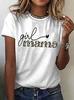 Leopard Print Elements Mama Graphic T-Shirt Women Personality Clothes Summer Fas