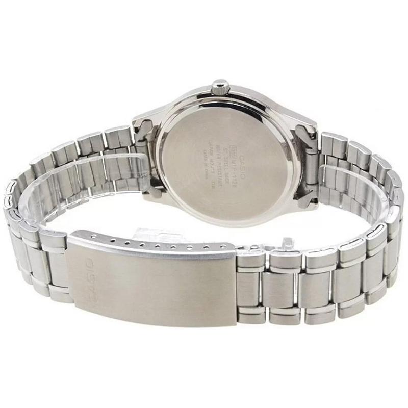 Casio CASIOSTANDARD series life waterproof quartz movement stainless steel strap Japanese and Korean watch women's watch white dial MTP-1128A-7AEF