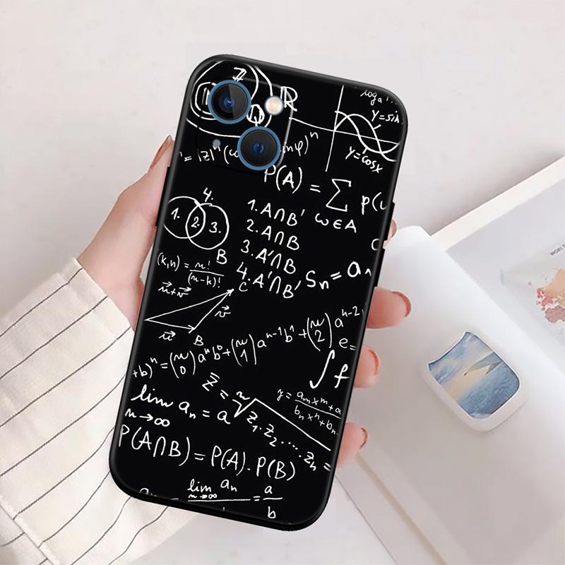 Funda de Teléfono de Alta Gama Nueva con Diseño de Ecuación Matemática Química para iPhone SE X XS XR 16E 17 11 Pro Max 8 7 6 6s Plus Air