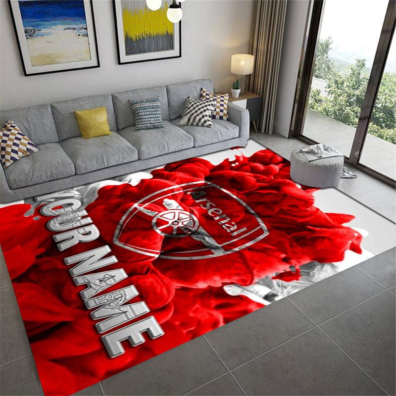 Custom Name Arsenal Carpet Rug for Living Room Bedroom Home Sofa Decoration,Kids play Non-slip Floor Mat