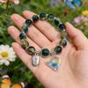 Super Fairy Forest Gradient Glass Bracelet - Chic Chinese Style Gift for Women and Best Friends, Lightweight Luxury Accessory