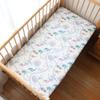 Baby Crib Fitted Sheet For Newborn Soft Cotton Bed Cot Mattress Cover With Rubber 130x70cm